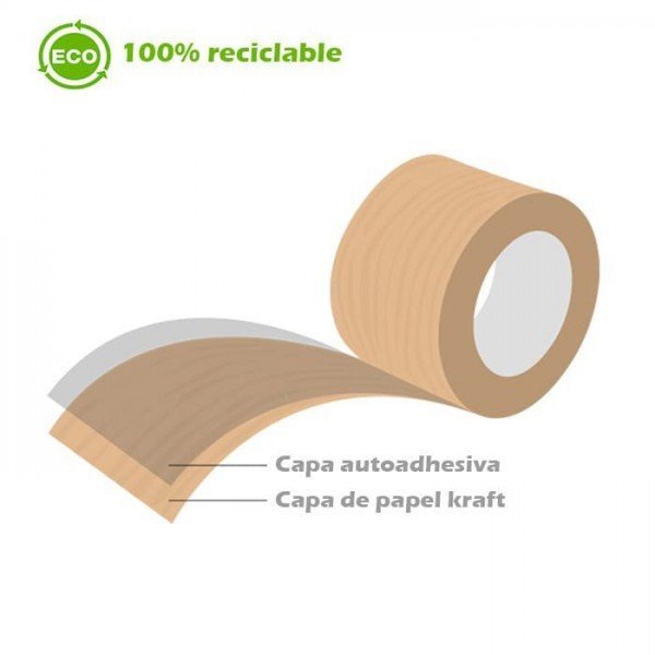 cinta adhesiva de papel reciclable