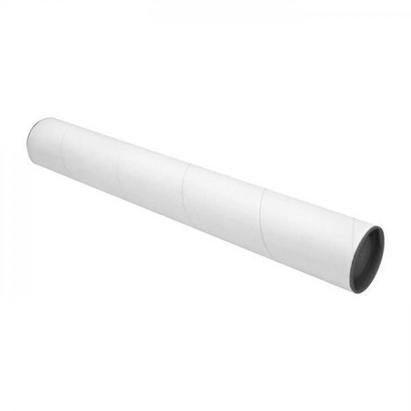 tubo carton blanco con tapa