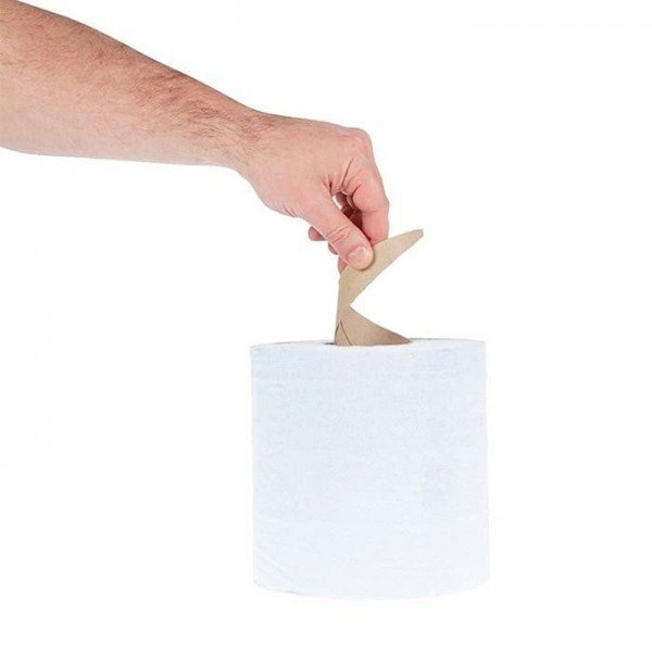 Quitar cartón papel secamanos
